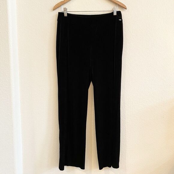 Soma Womens Black Soft Velvet Velour Pull On Casual Lounge Pants Pockets Small - Picture 4 of 10